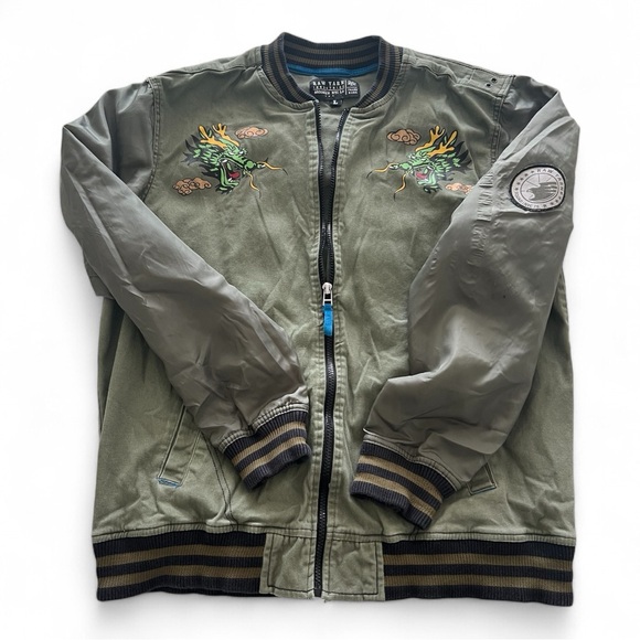 Pre loved Dragon Bomber Jacket | Khaki | Men’s Large Bomber Jacket | Cosplay L - Picture 7 of 10
